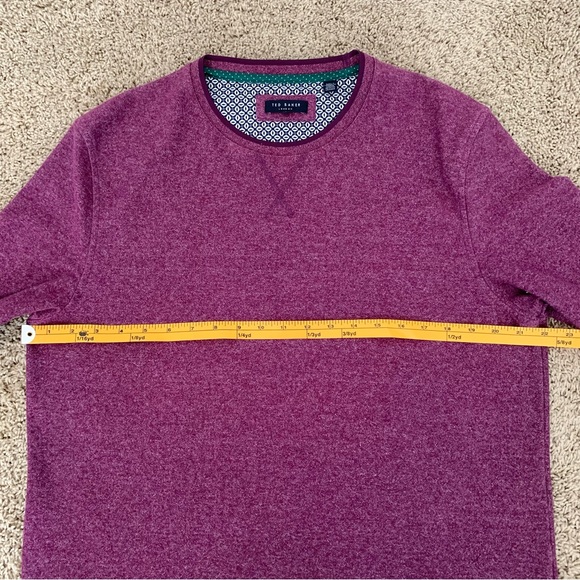Ted Baker London Kapela Textured Crewneck Sweatshirt in Purple Size 5 XL - Picture 12 of 15